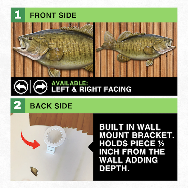 20 Inch 2D Smallmouth Bass Replica Arta Reelistic Replicas